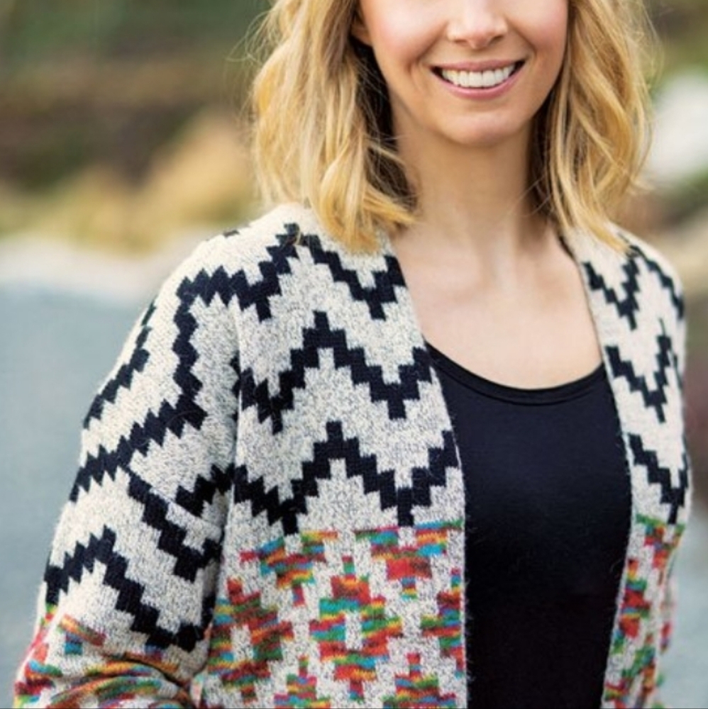 DREAMERS Multi-Colour Long Open Cardigan